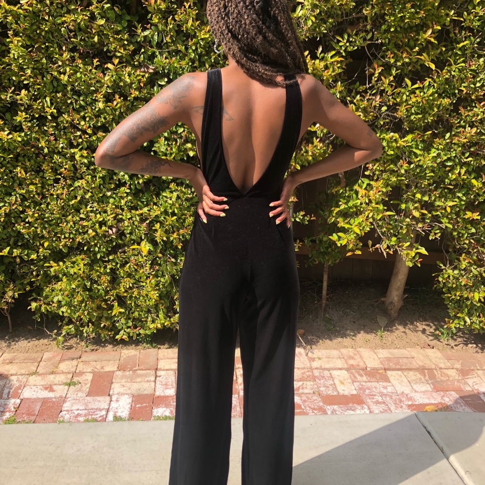 OG American Apparel velvet wide leg jumpsuit